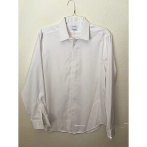 Calvin Klein Infinite Non Iron Slim Fit Stretch Collar Dress Shirt Preppy Career
